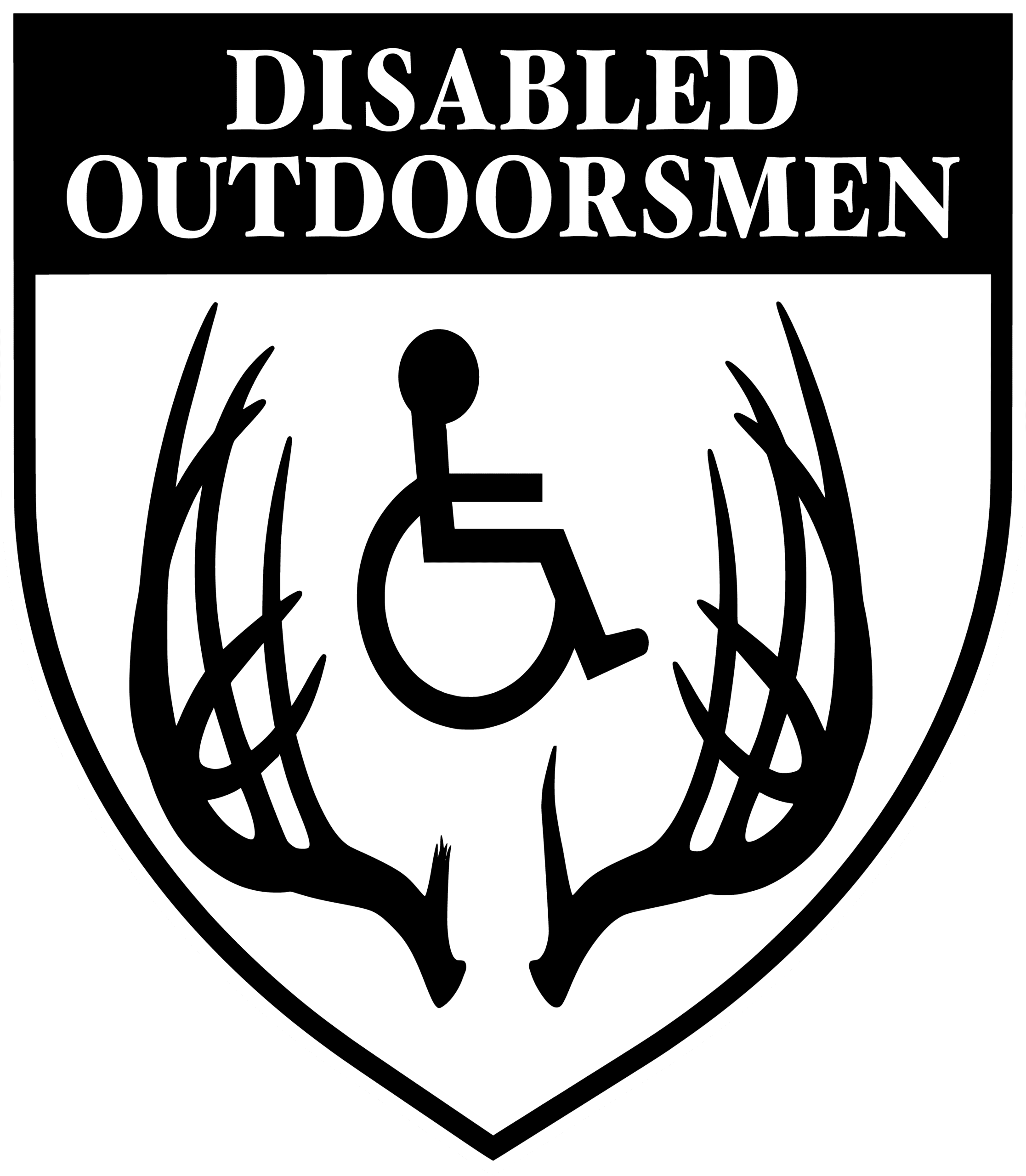Disabled Outdoor Shield Black Background